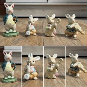 Set of 4 - Bunny Rabbit Jazz Band - MINT Musical Instruments - Rhythm & Blues